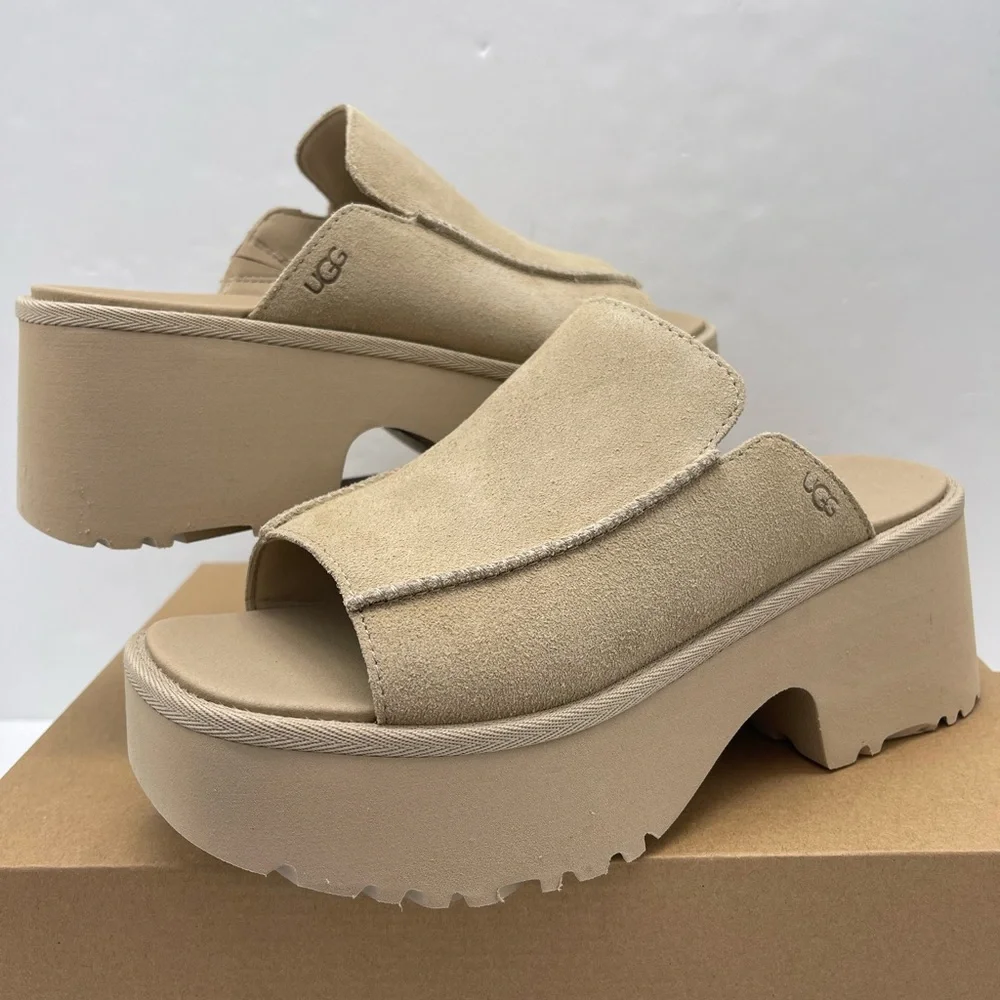 UGG Tan Platform Slide Sandals UGG
W / 1167476
W NEW HEIGHTS SLIDE MDSD
Mustard - Picture 11 of 16